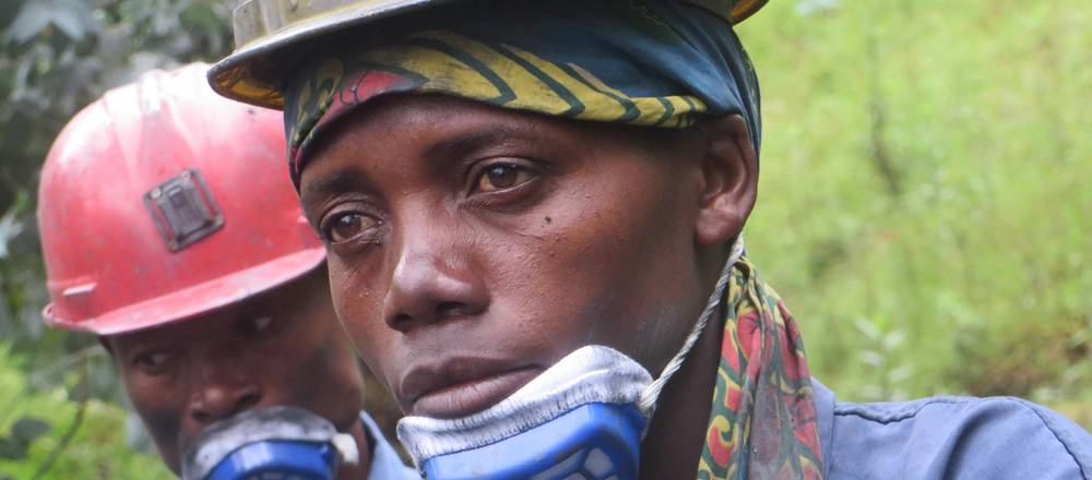 Bergleute in Ruanda