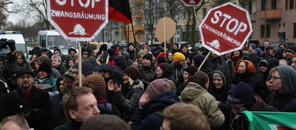 Protest gegen Räumung |Foto: B. Kietzmann Protest gegen Räumung |Foto: B. Kietzmann